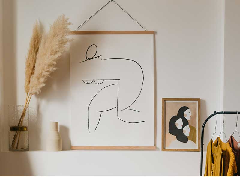 5 nguyên tắc chọn tranh và cách trang trí tranh phòng khách