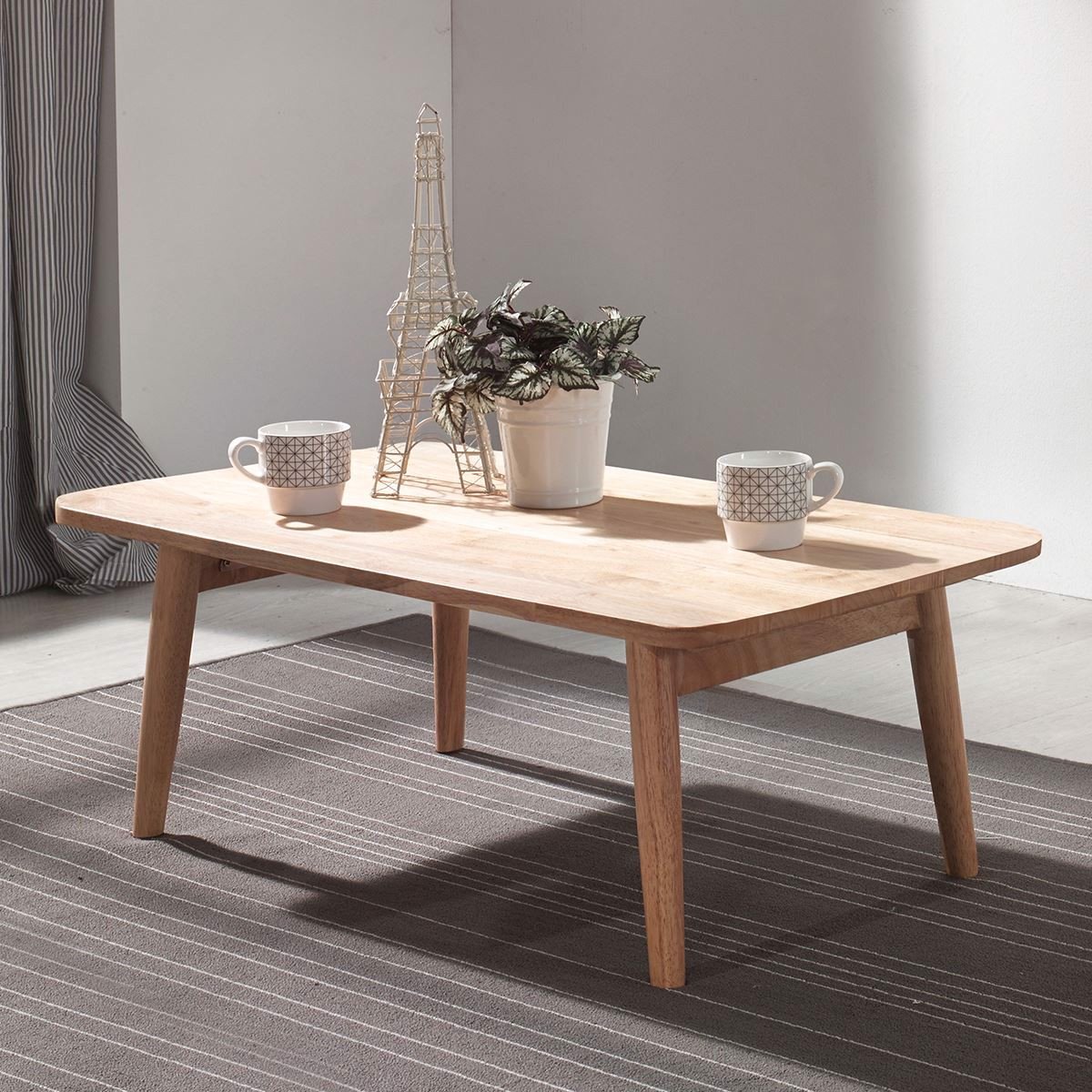 Bàn trà đạo chân xếp gỗ tự nhiên