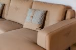 Ghế sofa chữ L kiểu ý da cao cấp chân sắt sang trọng