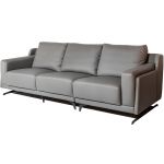 Ghế sofa văng da cao cấp chân sắt sang trọng