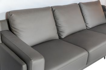 Ghế sofa văng da cao cấp chân sắt sang trọng